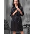Атласный халат кимоно Mia-Amore MADISON 8923, Цвет: черный, Размеры: L/XL