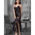 Длинная черная сорочка из атласа Mia-Amore MADISON 8928, Цвет: черный, Размеры: XL