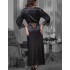 Длинный атласный пеньюар Mia-Amore MADISON 8929, Цвет: черный, Размеры: L/XL, изображение 2