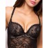 Моделирующее кружевное боди-стринг с пуш-ап Orhideja 807-290, Цвет: черный/пион, Размеры: 70C, изображение 3