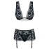 Сексуальный комплект с поясом Obsessive FIGUREA SET, Цвет: черный, Размеры: L/XL, изображение 3 Сексуальный комплект с поясом Obsessive FIGUREA SET, Цвет: черный, Размеры: L/XL, изображение 3