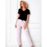 Пижамный комплект с брюками Aruelle CASSANDRA, Цвет: светло-розовый/черны, Размеры: XS, изображение 2