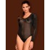 Полупрозрачное боди Obsessive B123 TEDDY, Цвет: черный, Размеры: S/M