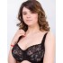 Бюстгальтер полумягкий с флок напылением Simona M 900 бархат черный / пион, Цвет: бархат черный/пион, Размеры: 75E, изображение 6