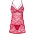 Соблазнительный бэби-долл + стринги Obsessive IVETTA BABYDOLL, Цвет: рубин, Размеры: S/M, изображение 3