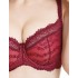 Бюстгальтер балконет кружевной Simona M 608 бордо-коралл, Цвет: бордо-коралл, Размеры: 75C, изображение 3