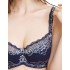 Бюстгальтер балконет кружево биколор Simona M 608 синий-серебро, Цвет: синий-серебро, Размеры: 85D, изображение 5