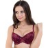 Бюстгальтер балконет пуш-ап биколор Simona M 870 бордо-роза, Цвет: бордо-роза, Размеры: 70E, изображение 2