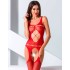 Эротический комбинезон сетка Passion BS 057 red, Цвет: красный, Размеры: S/M