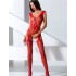 Эротический комбинезон сетка Passion BS 062 red, Цвет: красный, Размеры: UN, изображение 2