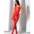 Эротический комбинезон сетка Passion BS 078 red, Цвет: красный, Размеры: S/M, изображение 2