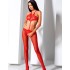 Эротический комбинезон сетка Passion BS 080 red, Цвет: красный, Размеры: S/M, изображение 2
