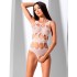 Ажурное боди Passion BS 083 white, Цвет: белый, Размеры: S/M