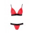 Соблазнительный комплект Passion GLAMISS SET red-black, Цвет: красный, Размеры: L/XL, изображение 3