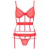 Корсет с трусиками Passion KYOUKA CORSET red, Цвет: красный, Размеры: S/M, изображение 4