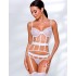 Корсет с трусиками Passion KYOUKA CORSET white, Цвет: белый, Размеры: 2XL/3XL