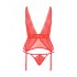 Корсет с трусиками стрингами Passion MIRAJANE CORSET red, Цвет: красный, Размеры: L/XL, изображение 3