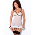 Сексуальная сорочка с пажами + стринги Passion ORIHIME CHEMISE, Цвет: белый, Размеры: 2XL/3XL