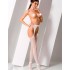 Сексуальные колготки Passion S 018 white, Цвет: белый, Размеры: S/M, изображение 2
