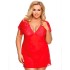 Прозрачная красная сорочка Gorgeous plus size SYDNEY, Цвет: красный, Размеры: 3XL/4XL