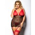 Сексуальная сорочка с трусиками Gorgeous plus size YAMMY, Цвет: черно-красный, Размеры: 3XL/4XL