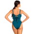 Закрытый однотонный купальник Lorin L4414/1, Цвет: изумруд, Размеры: S, изображение 2