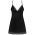 Сексуальная сорочка с оригинальной спинкой Obsessive ALIFINI CHEMISE, Цвет: черный, Размеры: S/M, изображение 3