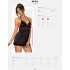 Сексуальная сорочка с оригинальной спинкой Obsessive ALIFINI CHEMISE, Цвет: черный, Размеры: S/M, изображение 5