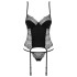 Соблазнительный корсет с трусиками Obsessive SHARLOTTE CORSET, Цвет: черный, Размеры: L/XL, изображение 3