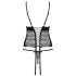 Соблазнительный корсет с трусиками Obsessive SHARLOTTE CORSET, Цвет: черный, Размеры: L/XL, изображение 4