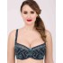 Бюстгальтер балконет кружево биколор Simona M 608/98 кварц-лазурит, Цвет: кварц-лазурит, Размеры: 85B, изображение 6