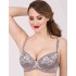 Бюстгальтер балконет пуш-ап биколор Simona M 870 серо-розовый, Цвет: серо-розовый, Размеры: 75E, изображение 3