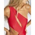 Слитный купальник с асимметрией Ysabel Mora 81323, Цвет: красный, Размеры: 75B, изображение 5