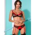 Сексуальный комплект Avanua CYRA SET, Цвет: черно-красный, Размеры: L/XL