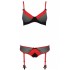Сексуальный комплект Avanua CYRA SET, Цвет: черно-красный, Размеры: L/XL, изображение 3