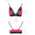 Хлопковый топ с кружевом Passion PS001 TOP RED-BLACK, Цвет: черно-красный, Размеры: S, изображение 3