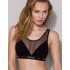 Хлопковый топ с сеточкой Passion PS002 TOP BLACK, Цвет: черный, Размеры: S