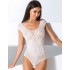 Эротическое боди Passion BS 064 white, Цвет: белый, Размеры: S/M