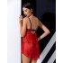 Красная сорочка с открытой грудью Passion CHERRY CHEMISE, Цвет: красный, Размеры: S/M, изображение 2