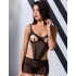 Открытая сорочка Passion ESMERALDA CHEMISE, Цвет: черный, Размеры: S/M