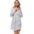 Ночная рубашка из вискозы Esotiq NATURE 37377, Цвет: светло-серый, Размеры: S
