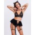 Сексуальный ролевой костюм кошки Le Frivole 05006 CAT, Цвет: черный, Размеры: L/XL