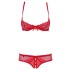Откровенный комплект Obsessive ALABASTRA красный, Цвет: красный, Размеры: 2XL, изображение 3