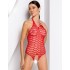 Эротическое боди-сетка Passion BS 087 red, Цвет: красный, Размеры: UN