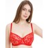 Бюстгальтер с мягкими кружевными чашками Lina A 6010 красный, Цвет: красный, Размеры: 75E, изображение 3