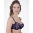 Бюстгальтер с мягкими кружевными чашками Lina A 6010 темно-синий, Цвет: темно-синий, Размеры: 70E, изображение 6