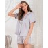Атласный комплект с шортами Mia-Mella JULIA 8738 серый жемчуг, Цвет: серый жемчуг, Размеры: L, изображение 3