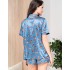 Атласная пижама с шортами Mia-Amore KITTY 7014, Цвет: синий, Размеры: XS, изображение 2