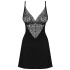 Сексуальная сорочка с трусиками Obsessive CECILLA CHEMISE, Цвет: черный, Размеры: S/M, изображение 3