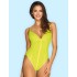 Очаровательное боди Obsessive NEONIA TEDDY, Цвет: желтый, Размеры: L/XL